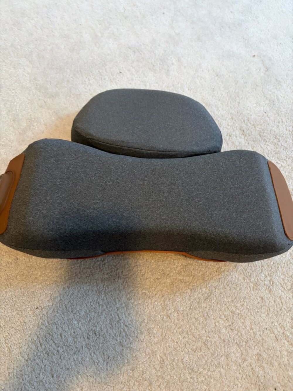 Gray Neck Shoulder Massage Cushion Set Electric Massager Heat Function